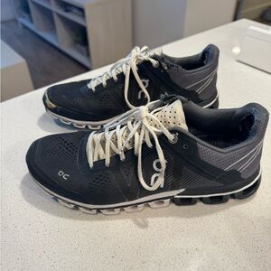 On Running Black and Gray Athletic Shoes